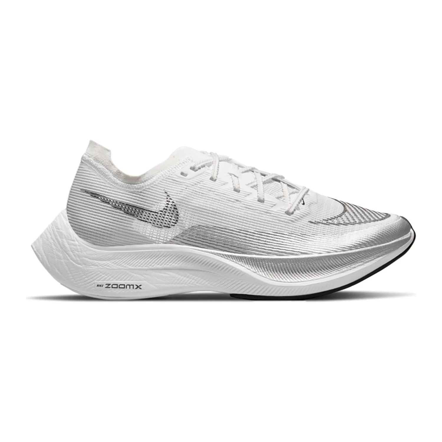 Nike Women's ZoomX Vaporfly Next% 2 Running Shoe - White/Black-Metallic Silver - Regular (B) 3 Nike Women's ZoomX Vaporfly Next% 2 Running Shoe - White/Black-Metallic Silver - Regular (B)