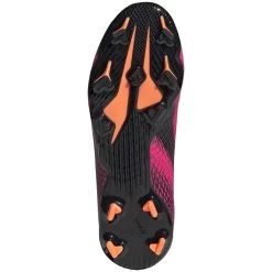 ADIDAS JR X Ghosted .3 Laceless FG Soccer Shoe - Shock Pink/Core Black/Screaming Orange -Sneaker Store FY7281 02