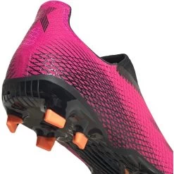 ADIDAS JR X Ghosted .3 Laceless FG Soccer Shoe - Shock Pink/Core Black/Screaming Orange -Sneaker Store FY7281 04