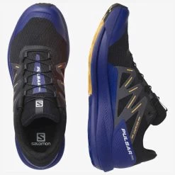Salomon Men's Pulsar Trail Shoe - Black/Clematis Blue/Blazing Orange- Regular (D) -Sneaker Store L41603200 4f8be5c5cebfe5ac4bc995d14af1aba8