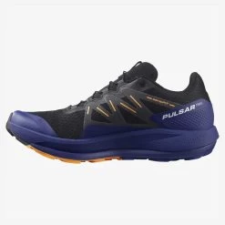Salomon Men's Pulsar Trail Shoe - Black/Clematis Blue/Blazing Orange- Regular (D) -Sneaker Store L41603200 de44a807ae7e456be51116f7aca92a13