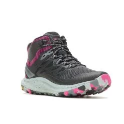 Merrell Women's Antora 3 Mid Waterproof Boot - Black/Fuchsia - Regular (B) -Sneaker Store MRLW J067582 WHT 020722 S23 045