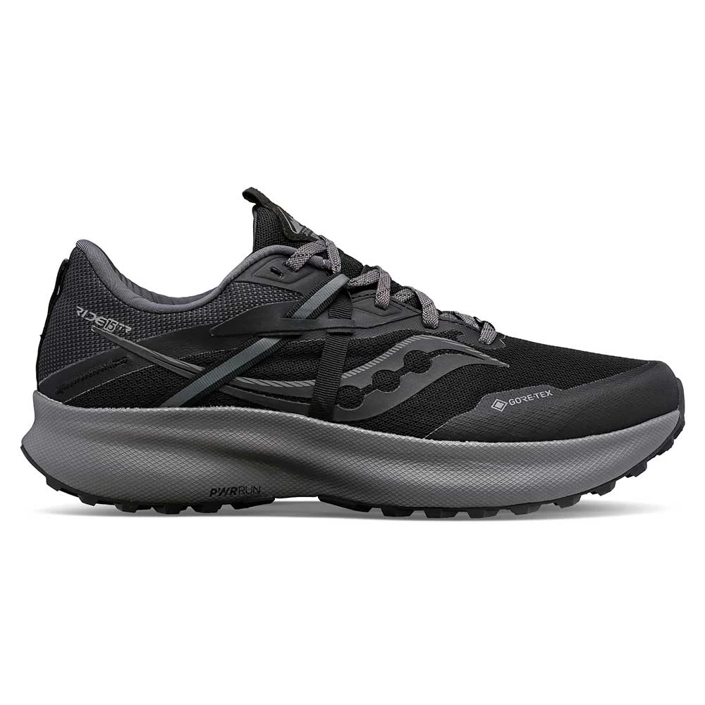 Saucony Men's Ride 15 Tr Gtx Trail Shoe - Black/Charcoal 3 Saucony Men's Ride 15 Tr Gtx Trail Shoe - Black/Charcoal