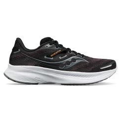 Saucony Men's Guide 16 Running Shoe- Black/White- Regular (D)
