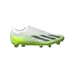 ADIDAS Unisex X Crazyfast .1 Laceless FG Soccer Cleat - Cloud White / Core Black / Lucid Lemon - Regular (D)